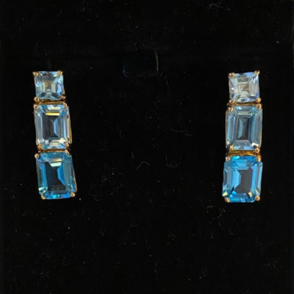 14k Gold with Semi-precious Stones Earrings